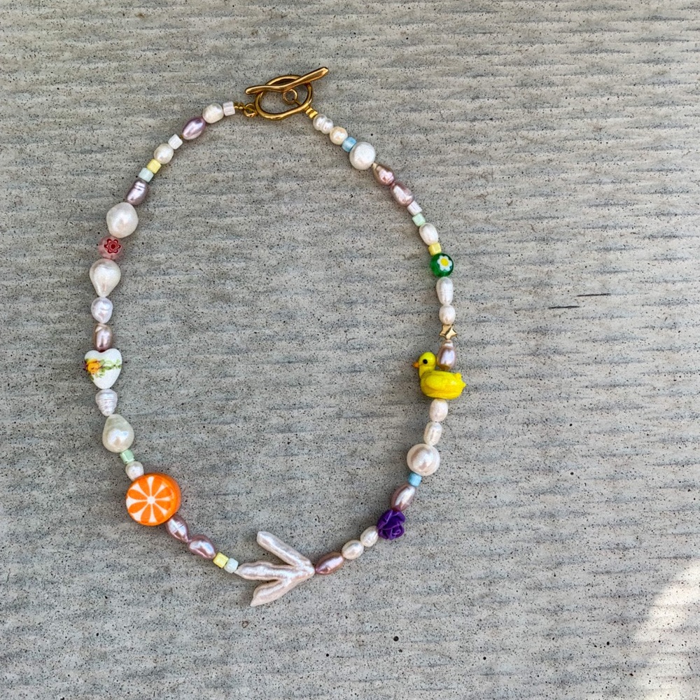 Mixed Beads Pearl Necklace / Lake Lovers ♥️